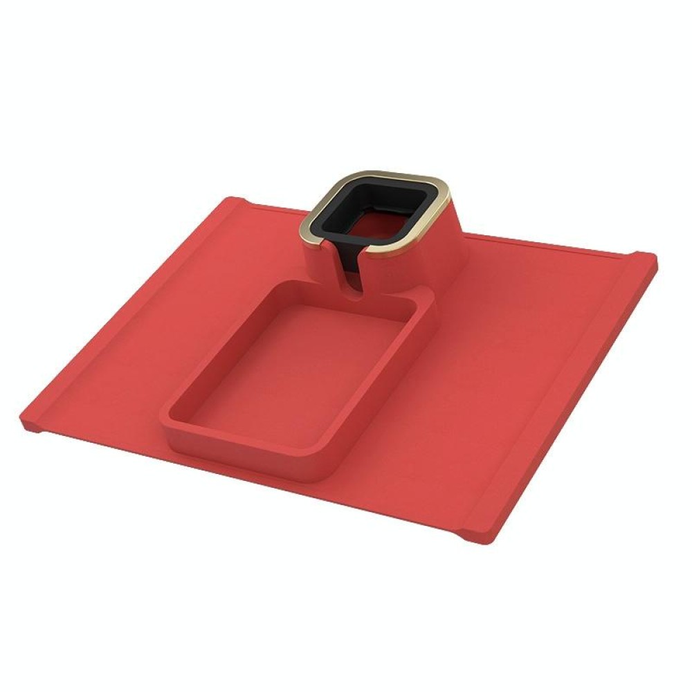 Sofa Armrest Car Seat Armrest Silicone Coaster Heat Insulation Anti-scalding Cup Holder(Red)