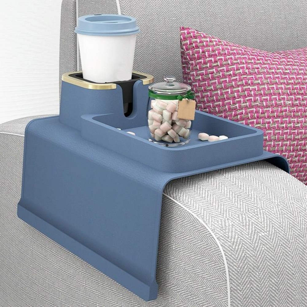 Sofa Armrest Car Seat Armrest Silicone Coaster Heat Insulation Anti-scalding Cup Holder(Blue)