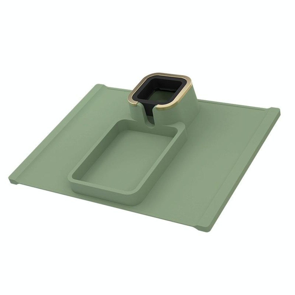 Sofa Armrest Car Seat Armrest Silicone Coaster Heat Insulation Anti-scalding Cup Holder(Green)