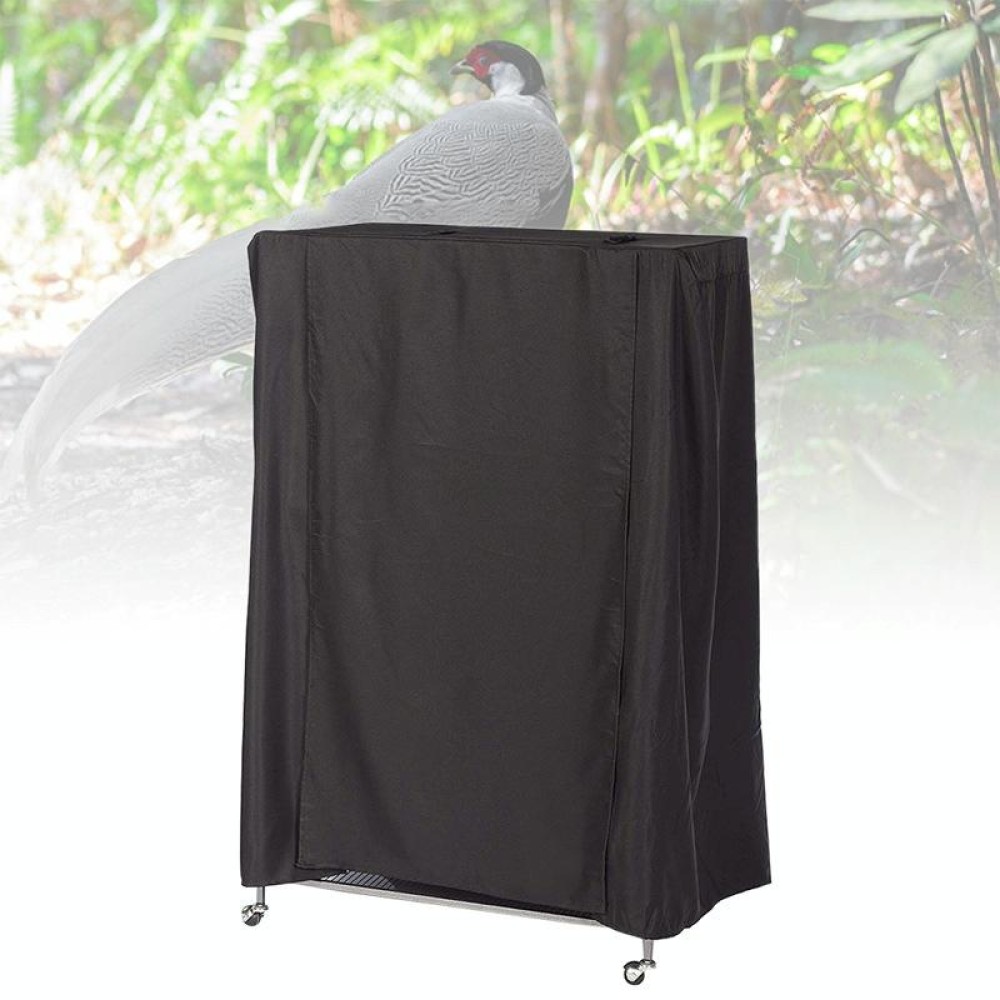 210D Waterproof Oxford Cloth Dust Cover Bird Cage Protective Cover Parrot Cage Shade(Black Silver)
