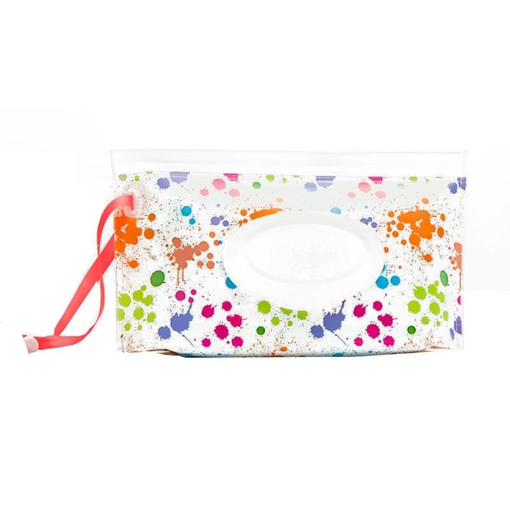 Baby EVA Wet Wipes Bag Portable Flip Removable Sanitary Wet Wipes Bag(Color Spray)