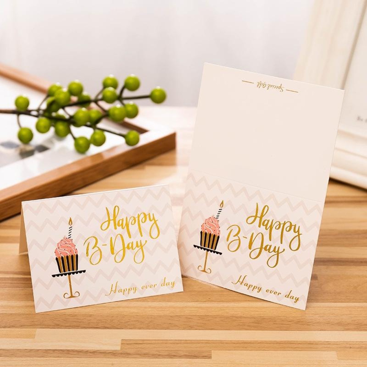50 PCS Hot Stamping Embossed Birthday Card(5)