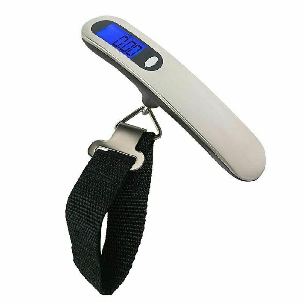 Stainless Steel Handheld Electronic Luggage Scale Portable Express Scale(Black)