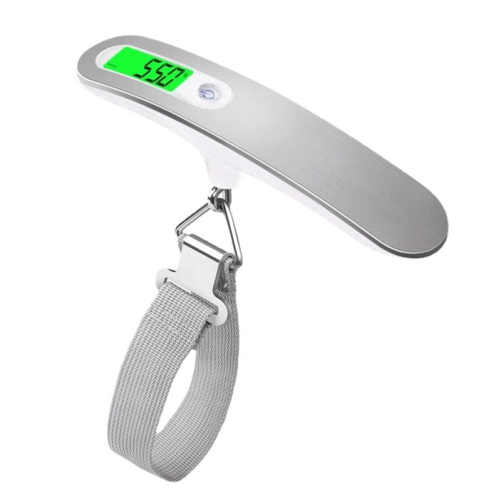 Stainless Steel Handheld Electronic Luggage Scale Portable Express Scale(White)