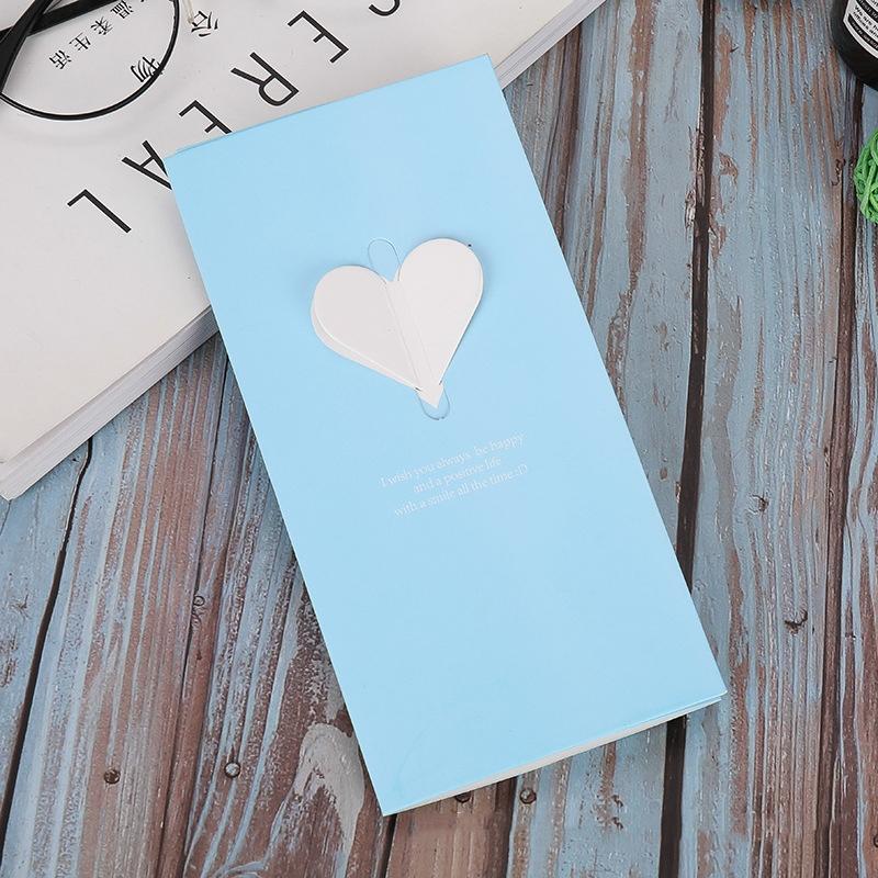 10 PCS A-330 Stereo Hollow Greeting Card(Blue Love)