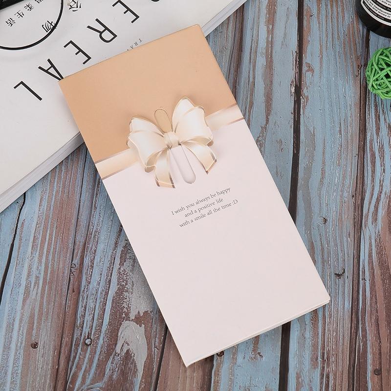 10 PCS A-330 Stereo Hollow Greeting Card(Champagne Bow)