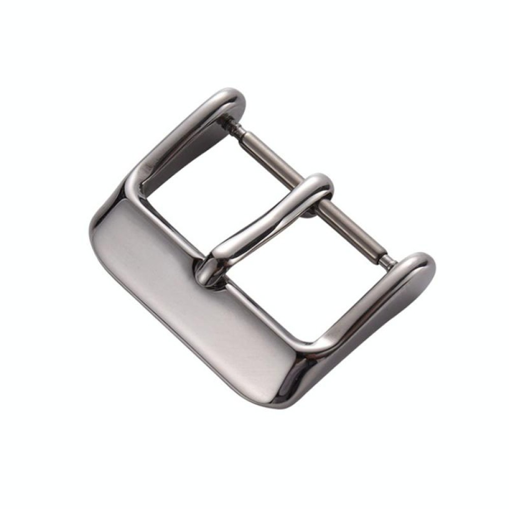 5pcs IP Plated Stainless Steel Pin Buckle Watch Accessories, Color: Silver 14mm