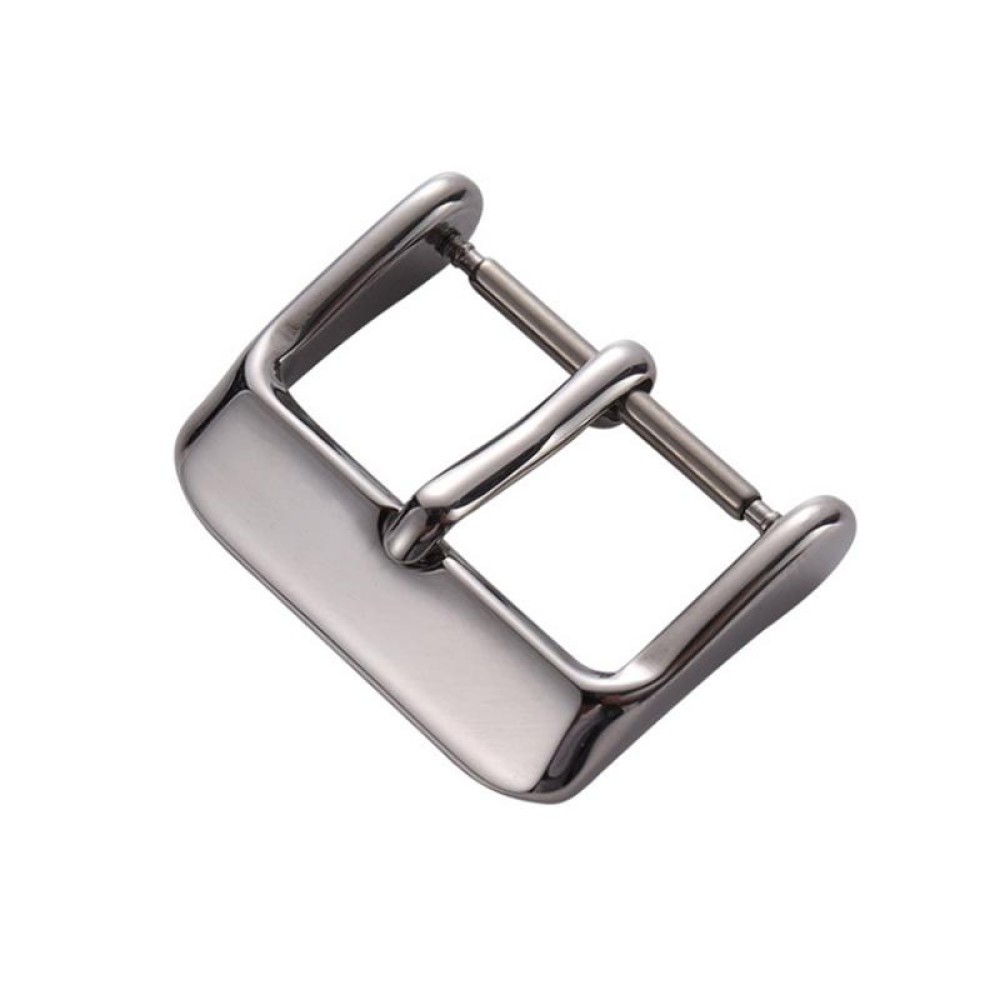 5pcs IP Plated Stainless Steel Pin Buckle Watch Accessories, Color: Silver 16mm