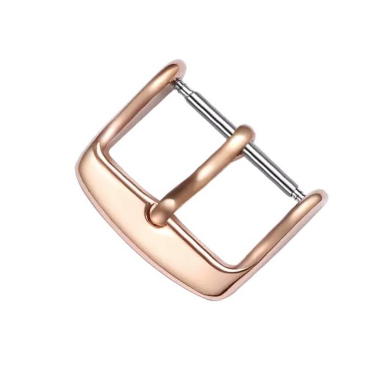5pcs IP Plated Stainless Steel Pin Buckle Watch Accessories, Color: Rose Gold 14mm