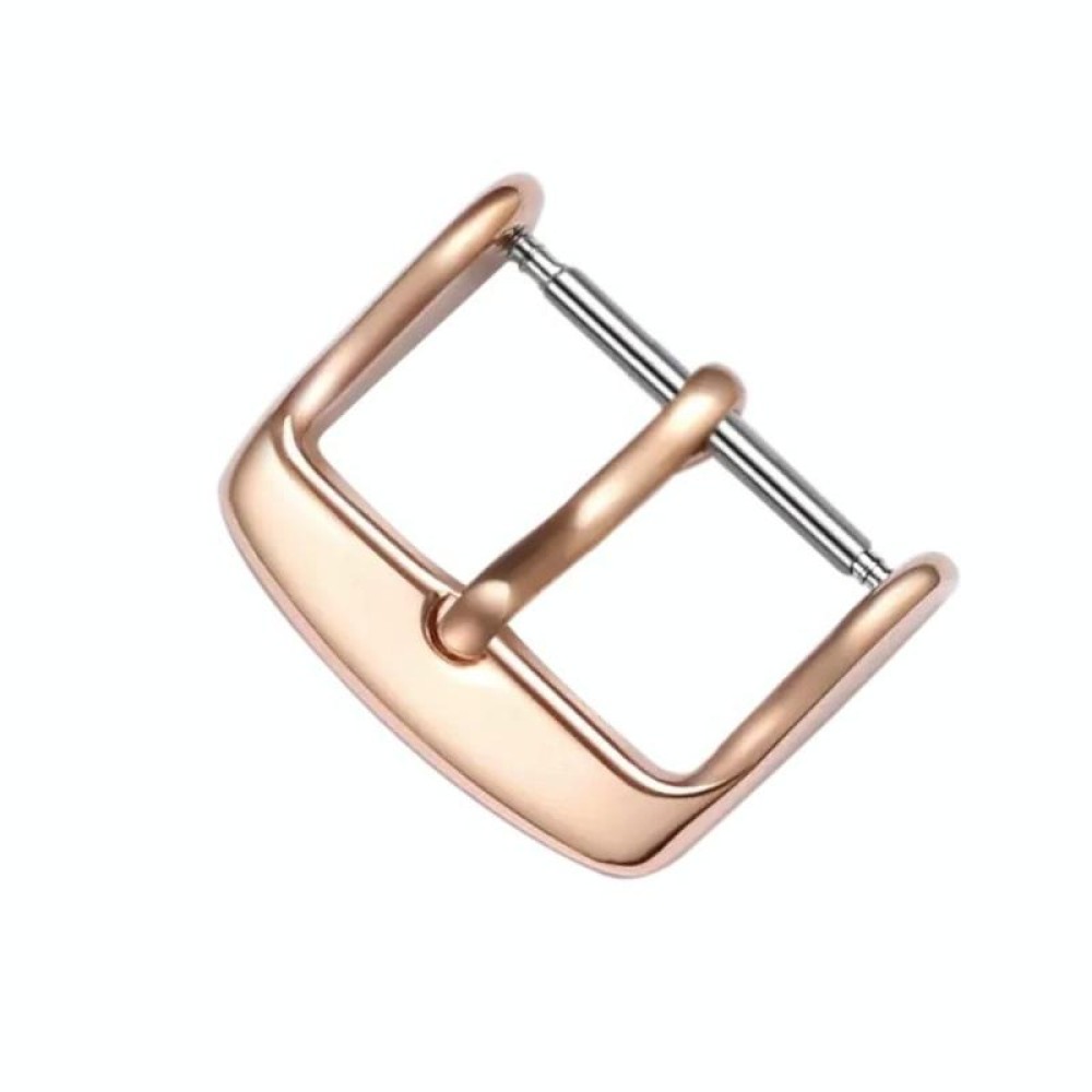 5pcs IP Plated Stainless Steel Pin Buckle Watch Accessories, Color: Rose Gold 20mm