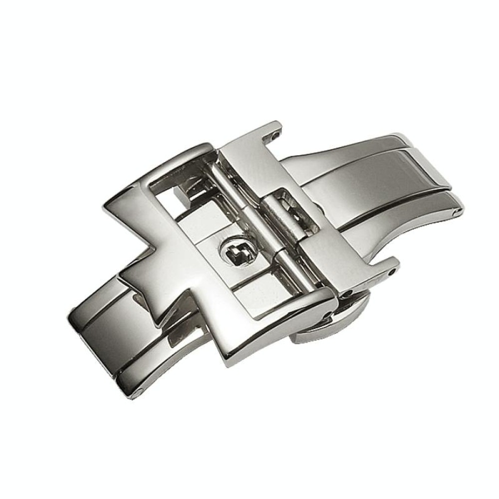 VC Stainless Steel Butterfly Pin Buckle Watch Accessories, Style: 20mm Butterfly Buckle(Silver)
