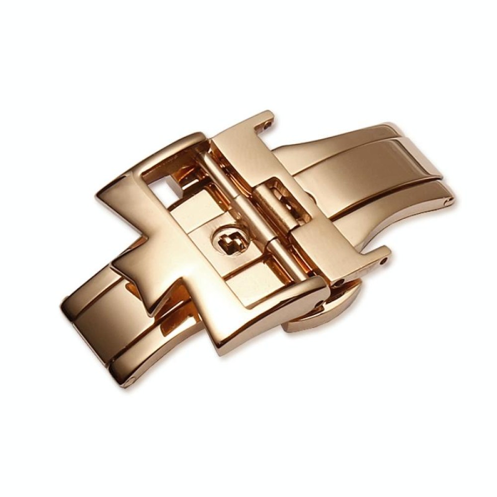 VC Stainless Steel Butterfly Pin Buckle Watch Accessories, Style: 20mm Butterfly Buckle(Rose Gold)