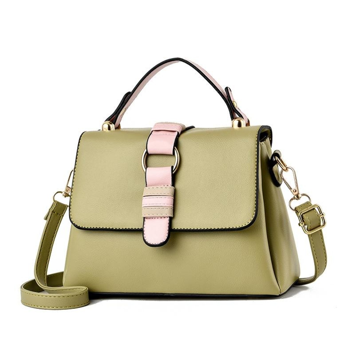08818 Multifunctional Lady Small Square Handbag(Green)