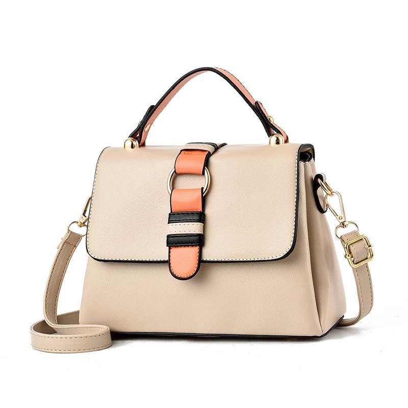 08818 Multifunctional Lady Small Square Handbag(Apricot)