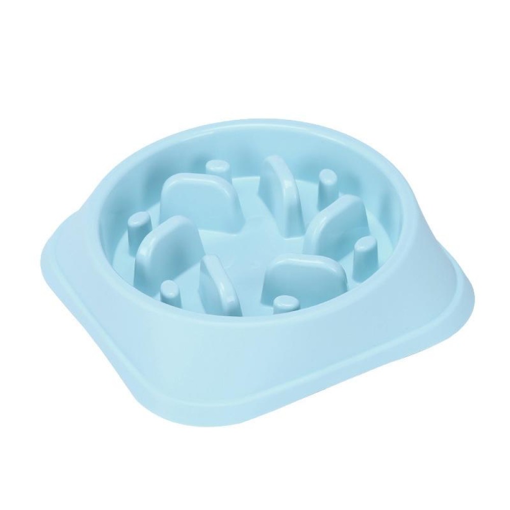 Pet Anti-Choke Bowl Slow Food Cat and Dog Food Bowl, Specification: Boxed(Blue)