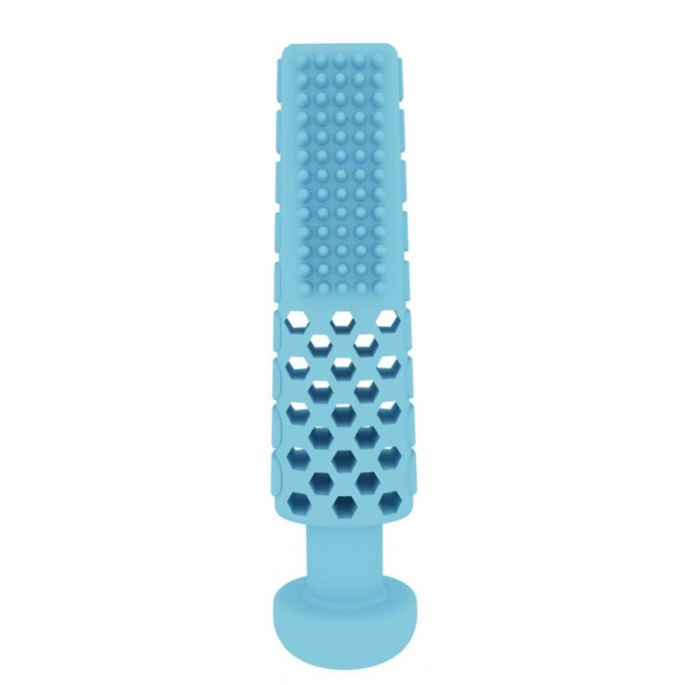 Washing Board Toothpaste Shape Bite Toys TPR Dog Teething Stick(Light Blue)