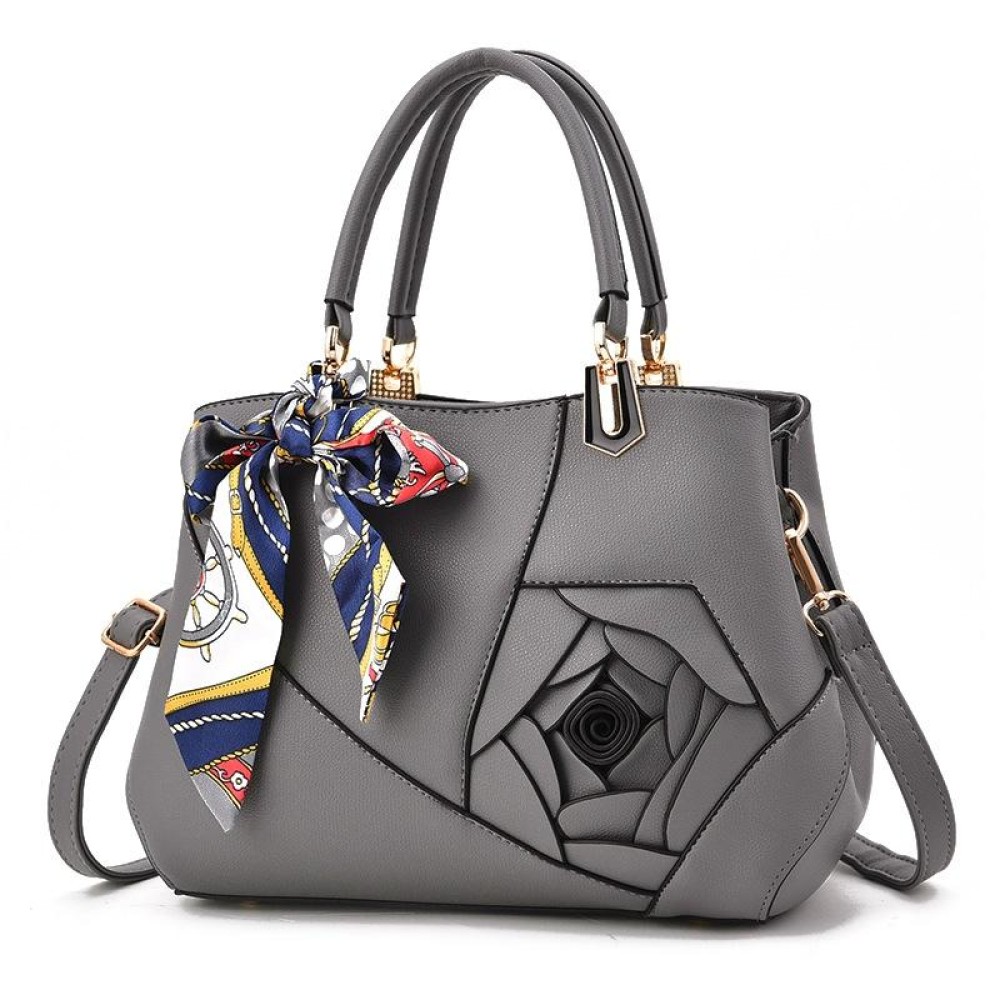 378 Three-dimensional Carved Ladies Handbag(Dark Gray)