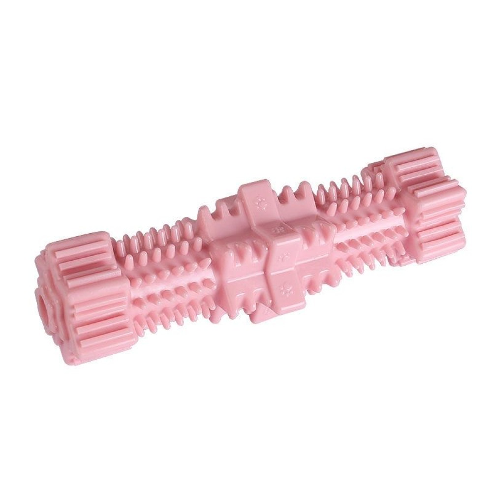 Dogs Bite Toys Hexagonal Molar Rods Pet Tooth Brush(Light Pink)