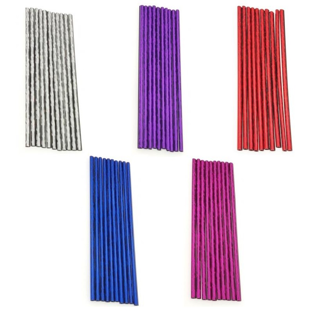 10pcs/pack Car Air Conditioner Vent U-Shaped Electroplating Decorative Strip(Green Ice Purple)