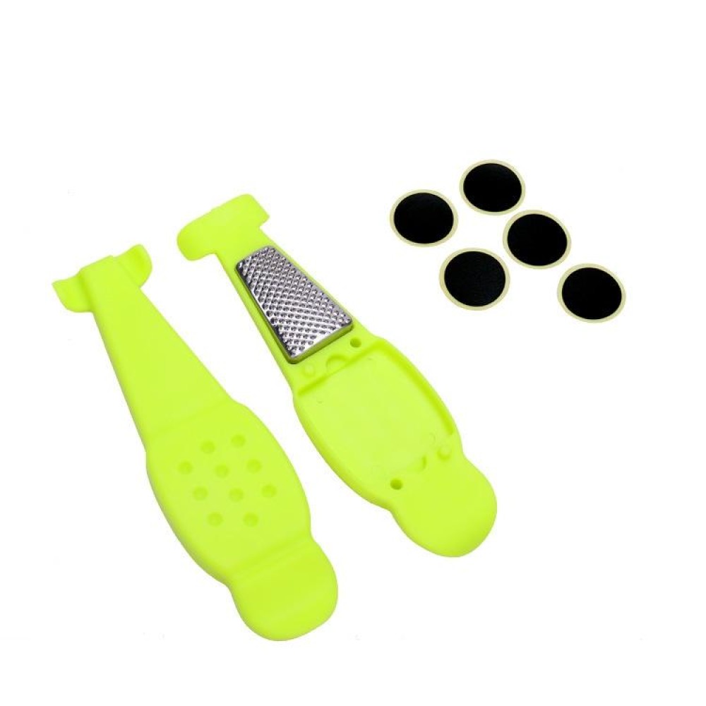 Multifunctional Bicycle Tire Changing Tool, Color: Green+5 Tire Patches