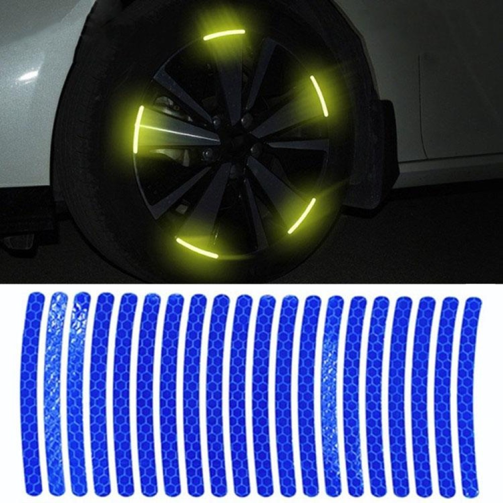 20pcs /Set Car Wheel Reflective Stickers 3D Personal Decoration Tire Warning Stickers(Blue)
