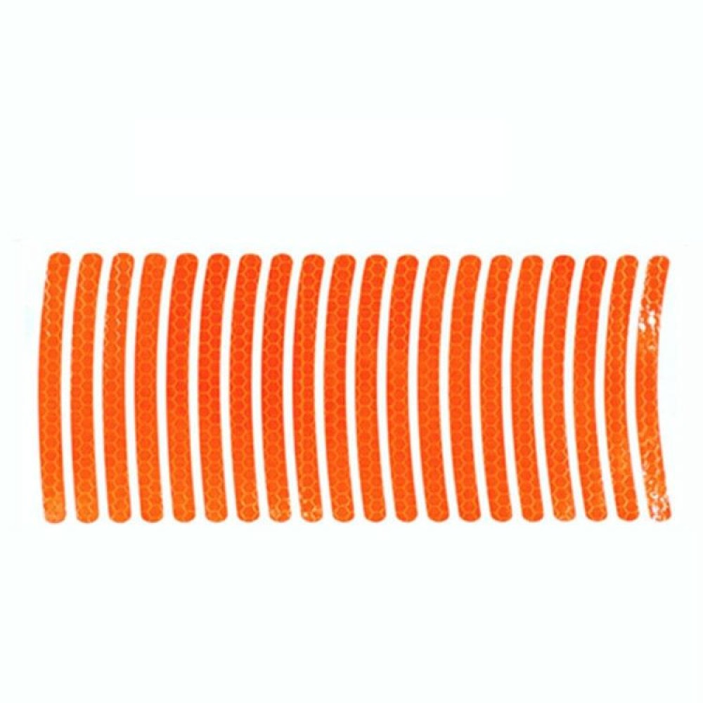 20pcs /Set Car Wheel Reflective Stickers 3D Personal Decoration Tire Warning Stickers(Orange)