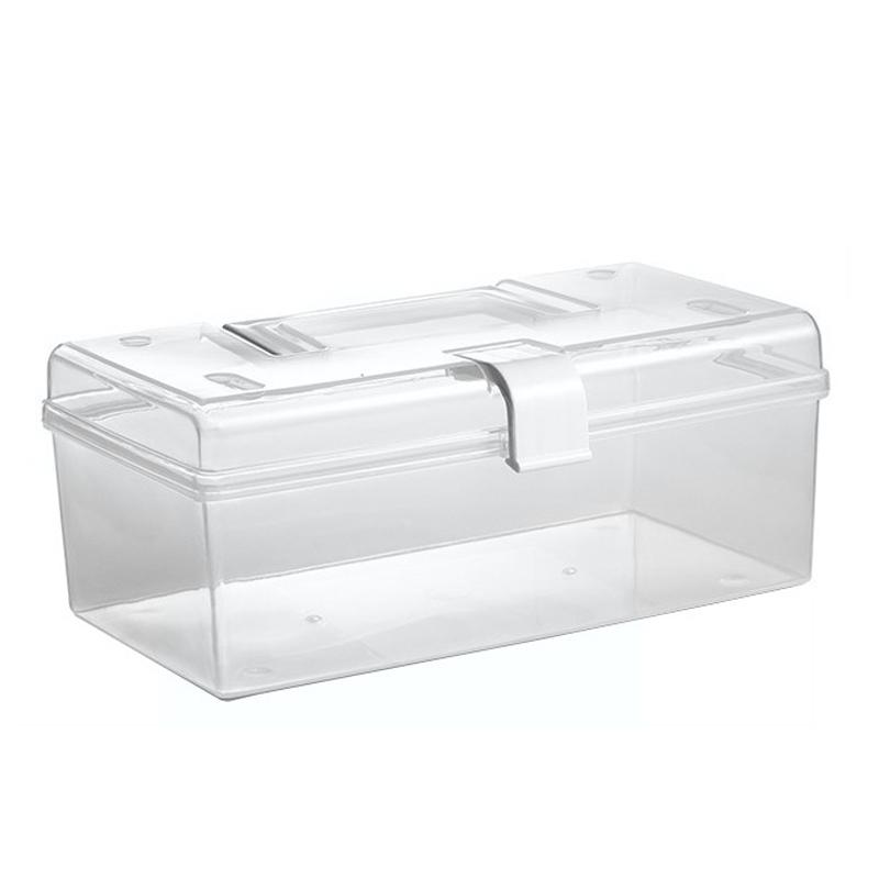 Portable Portable Medicine Box Home Medicine Plastic Storage Box, Style: Long Large