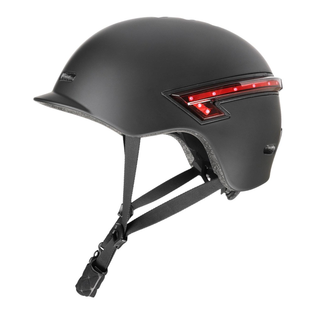 Cycling Helmet Ultralight Bicycle Helmet with Warning Light Remote Control(Black)