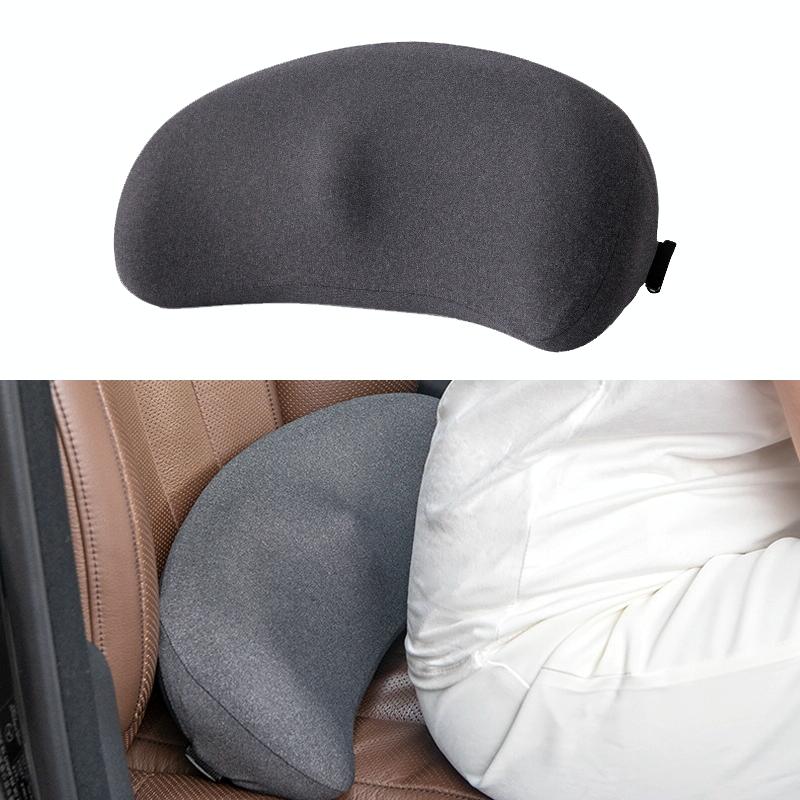Memory Foam Car Lumbar Cushion Driving Seat Cushion(Dark Gray)