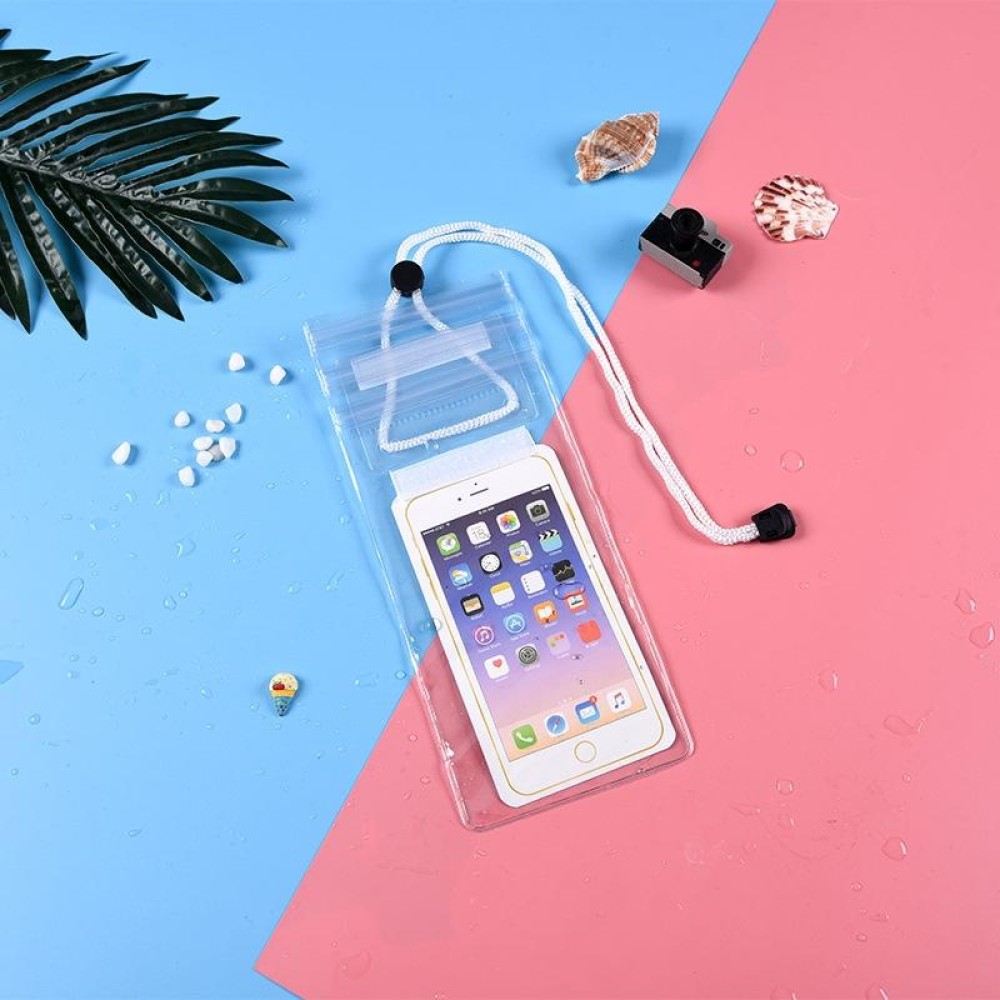 10 PCS Transparent Mobile Phone Waterproof Bag With Lanyard(White)