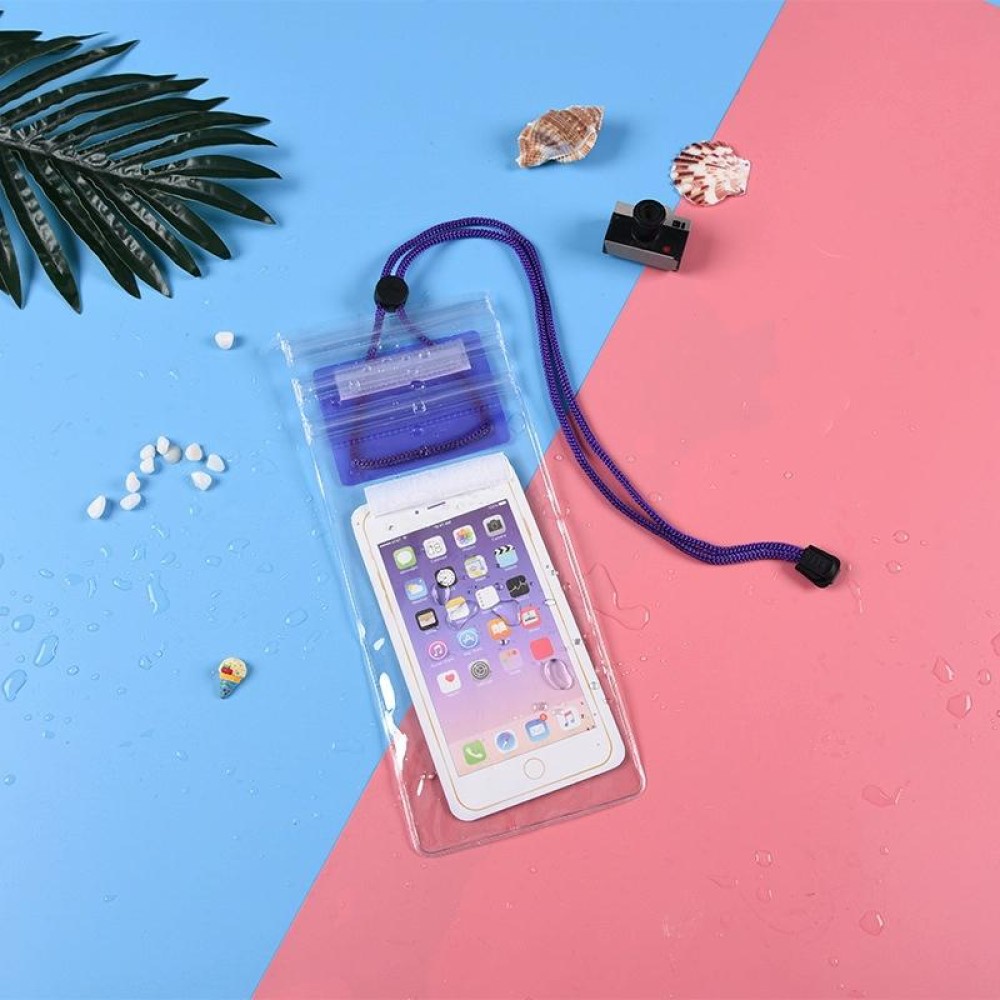10 PCS Transparent Mobile Phone Waterproof Bag With Lanyard(Purple)