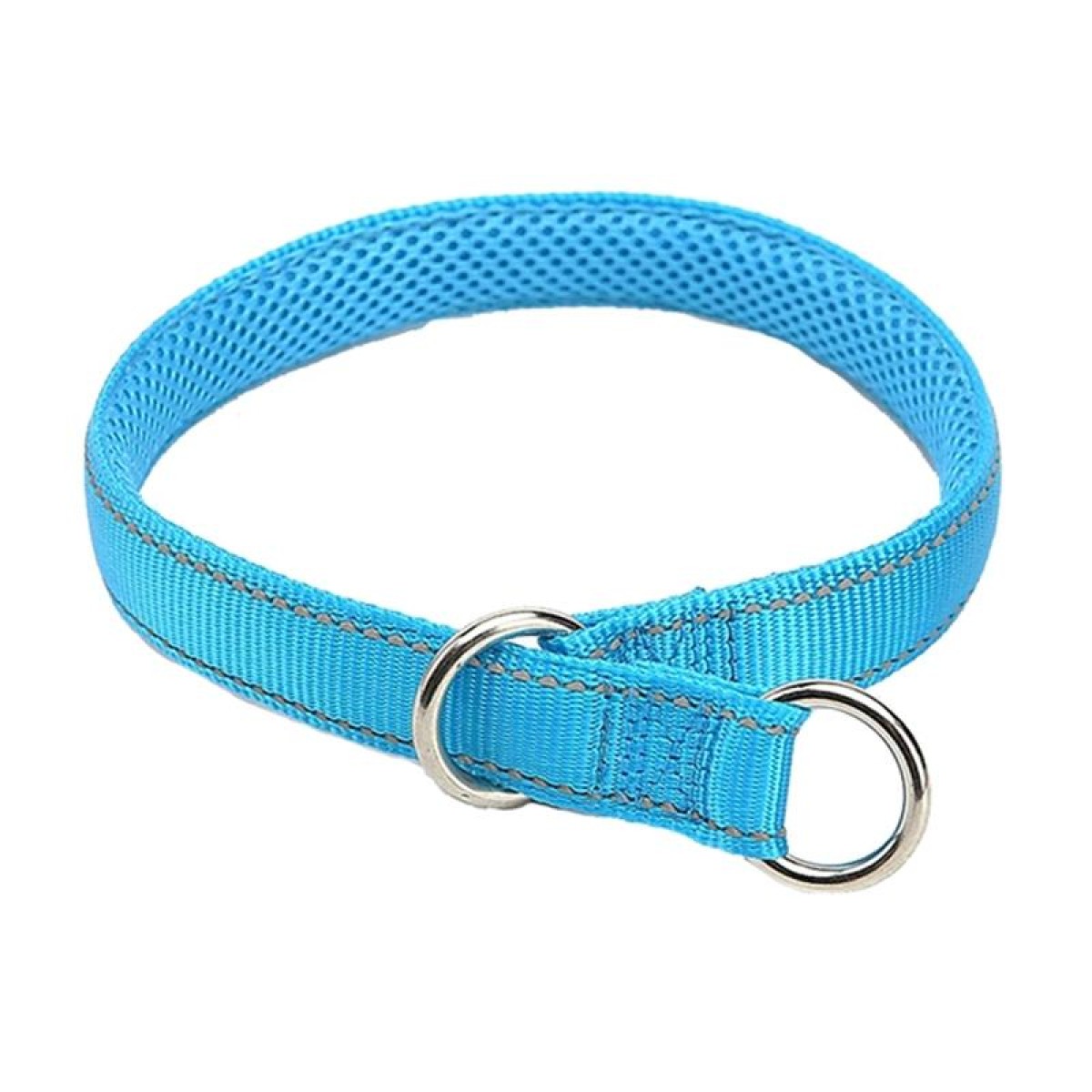 Nylon Reflective Filament P Chain Adjustable Size Collar(Sky Blue)