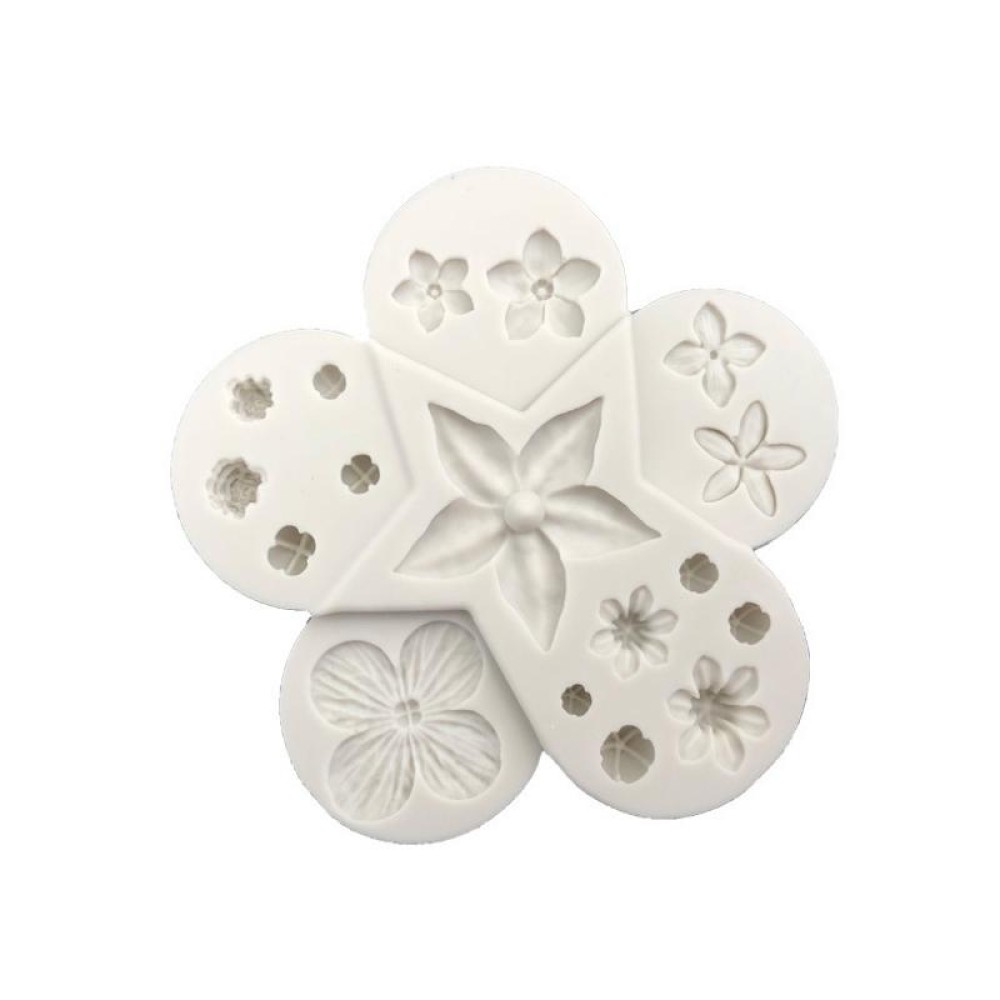 Flower and Leaf Combination Silicone Mold Fondant DIY Modeling Tool