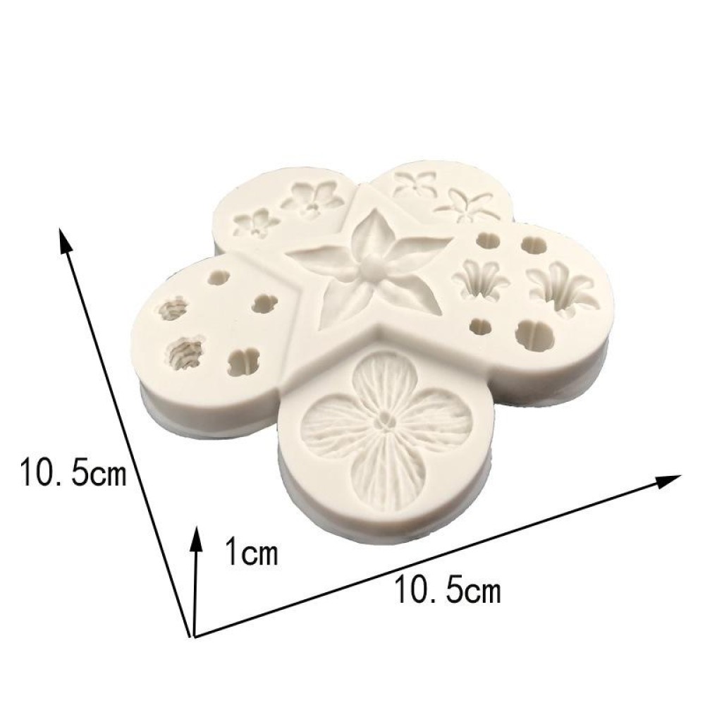 Flower and Leaf Combination Silicone Mold Fondant DIY Modeling Tool