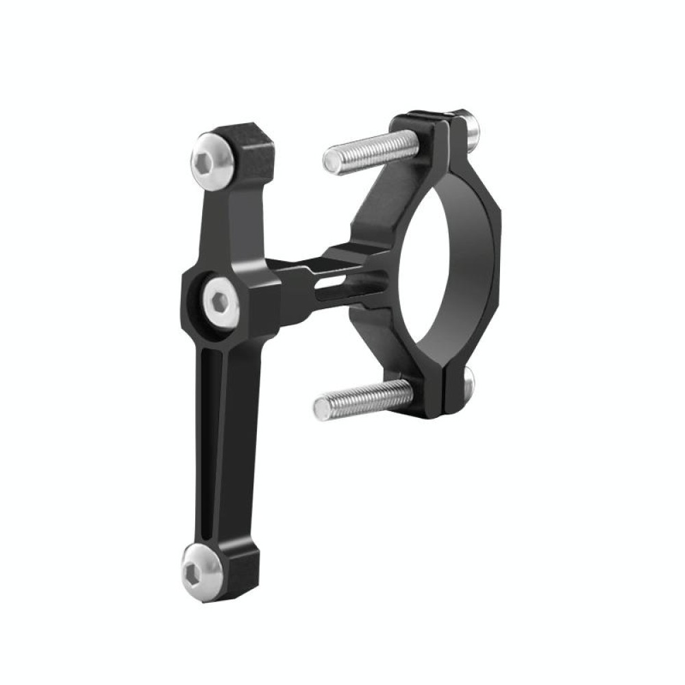Bicycle Aluminum Alloy Bottle Cage Conversion Seat Fixed Adjustable Bottle Cage(Black)