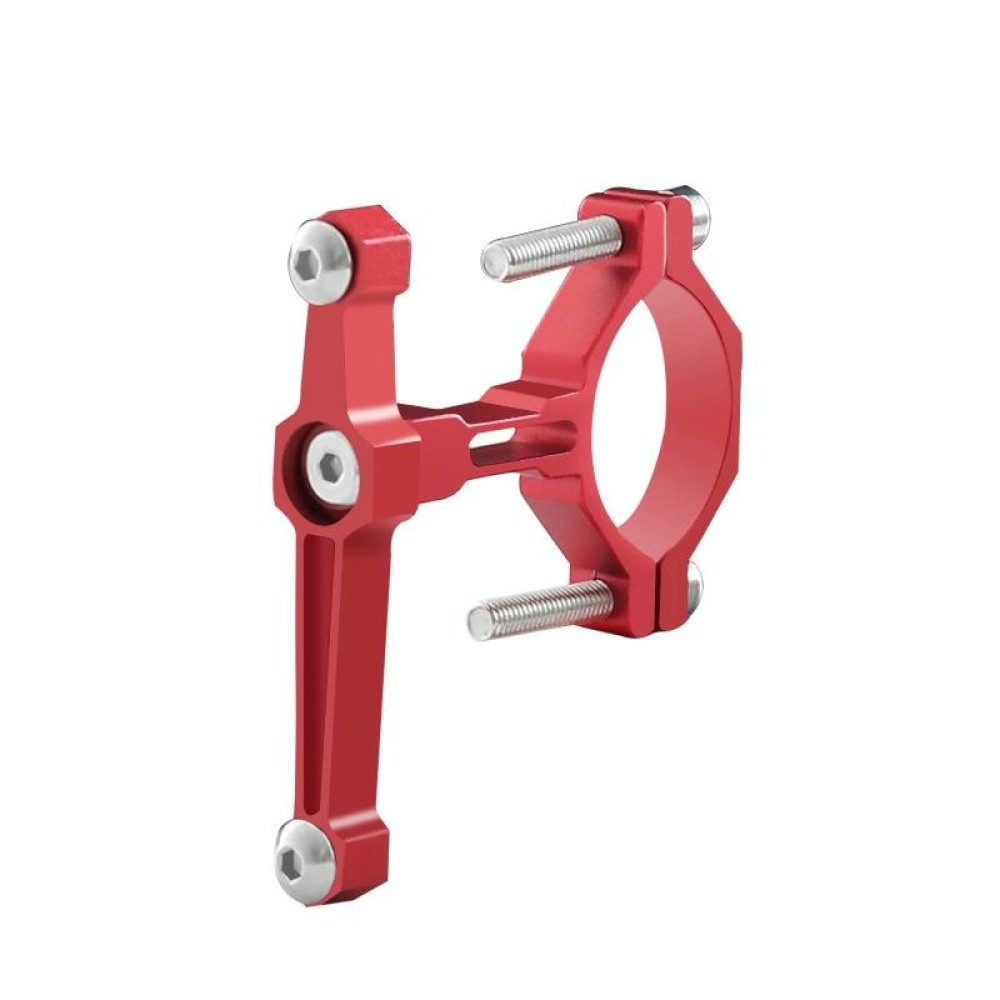 Bicycle Aluminum Alloy Bottle Cage Conversion Seat Fixed Adjustable Bottle Cage(Red)