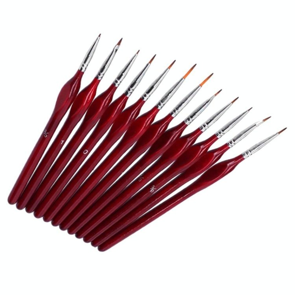 12 In 1 Triangle Pole Nylon Wool Hook Line Pen Set(Red)