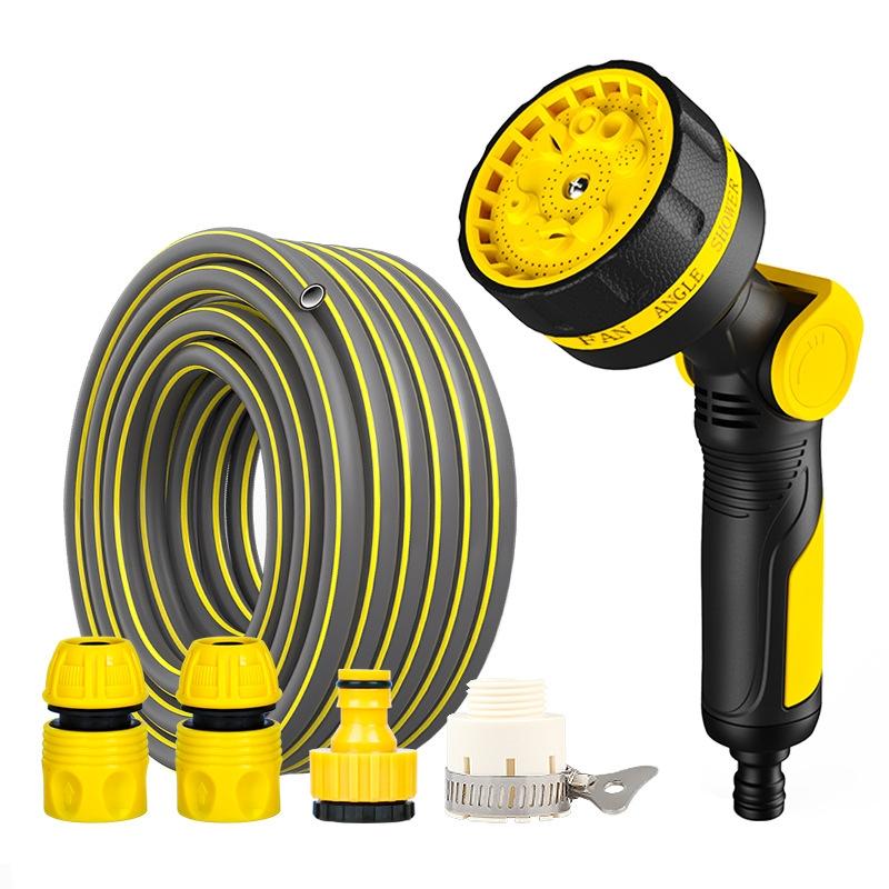 10 Functional Watering Sprinkler Head Household Water Pipe, Style: D6+4 Connector+15m 4-point Tube