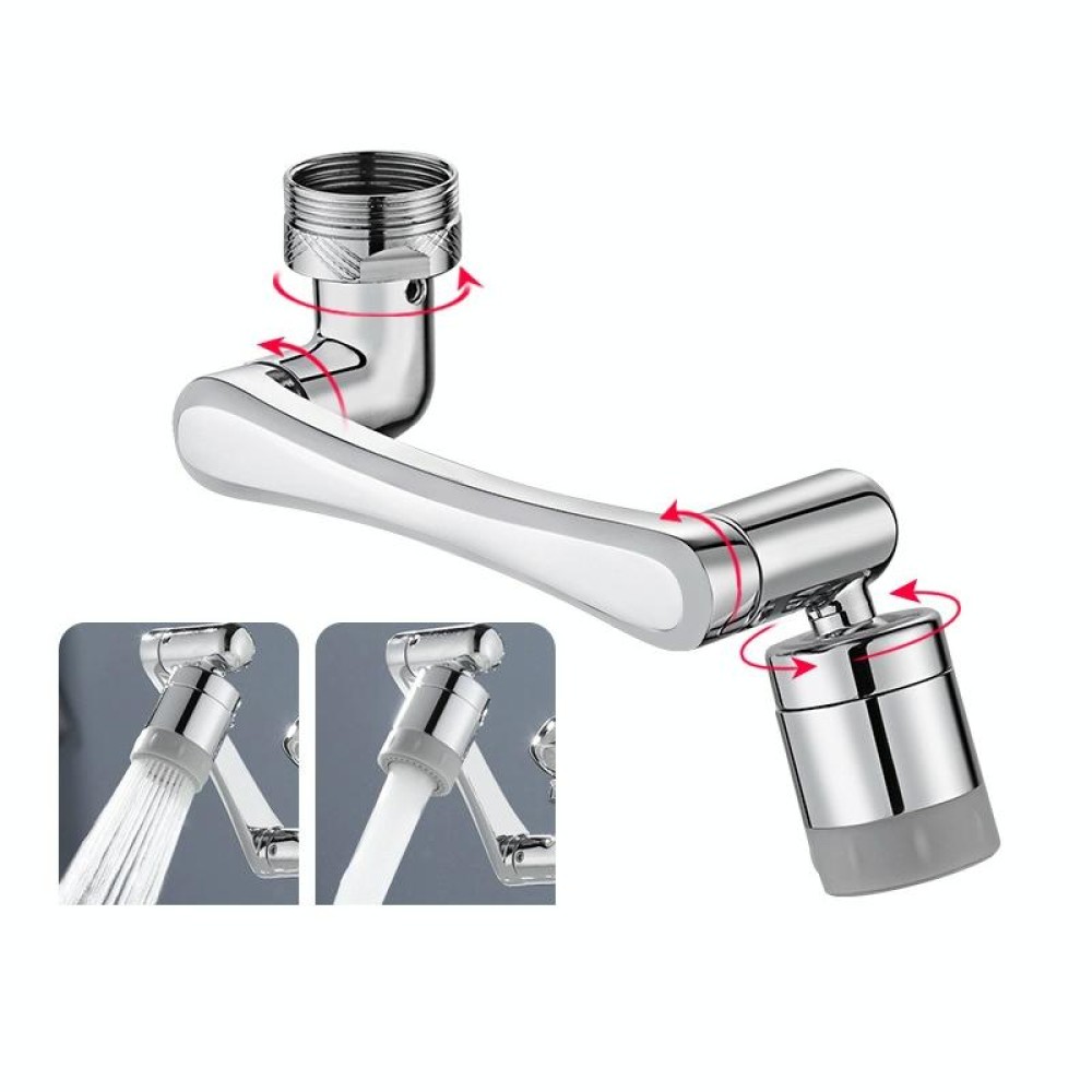 Faucet Robot Arm Universal Extender 1080 Degree Lifting Aerator, Specification: Silicone Double Outlet