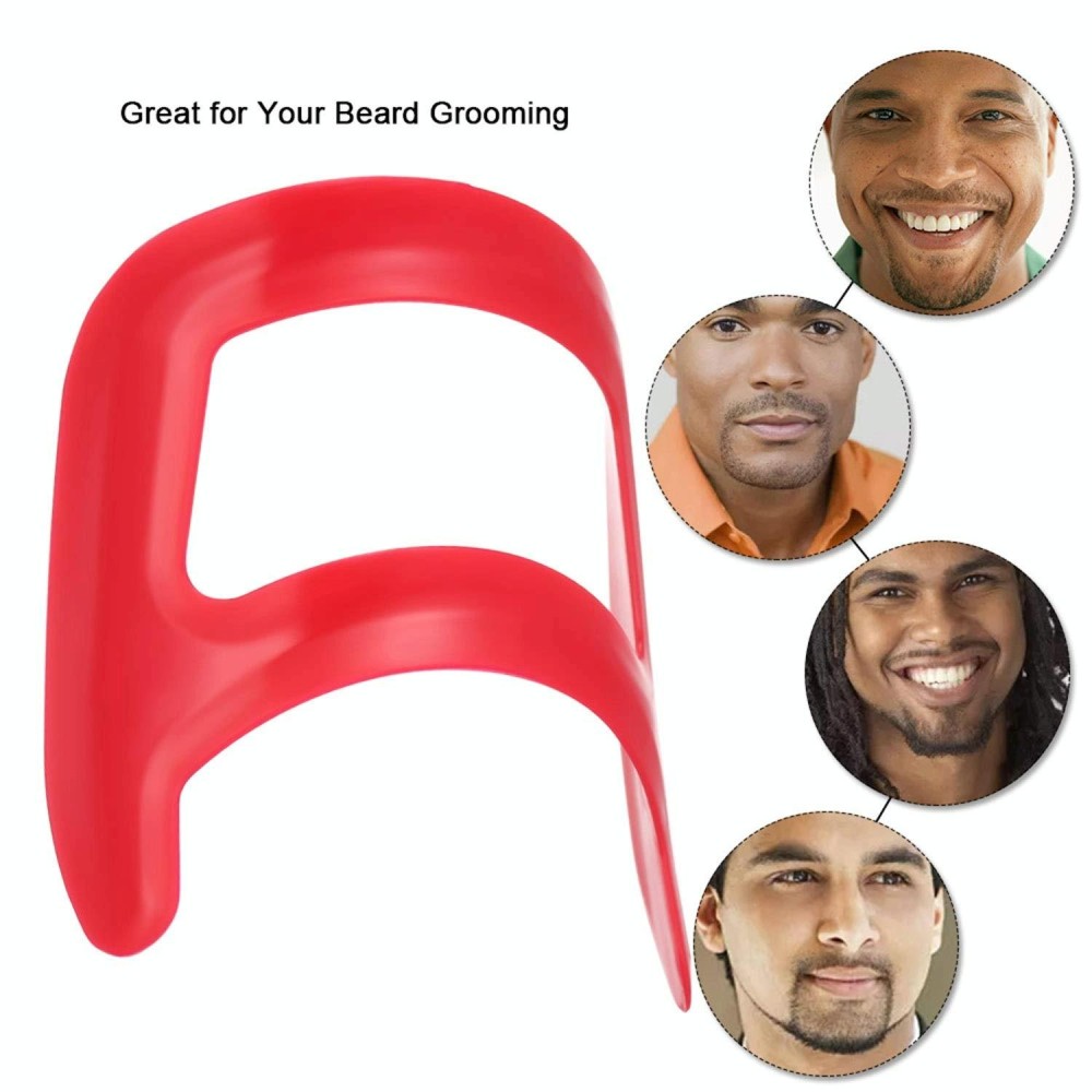 2 Sets Beard Styling Board Shaving Barber Tools, Style: Shape Ruler+Pen+Bearded Model