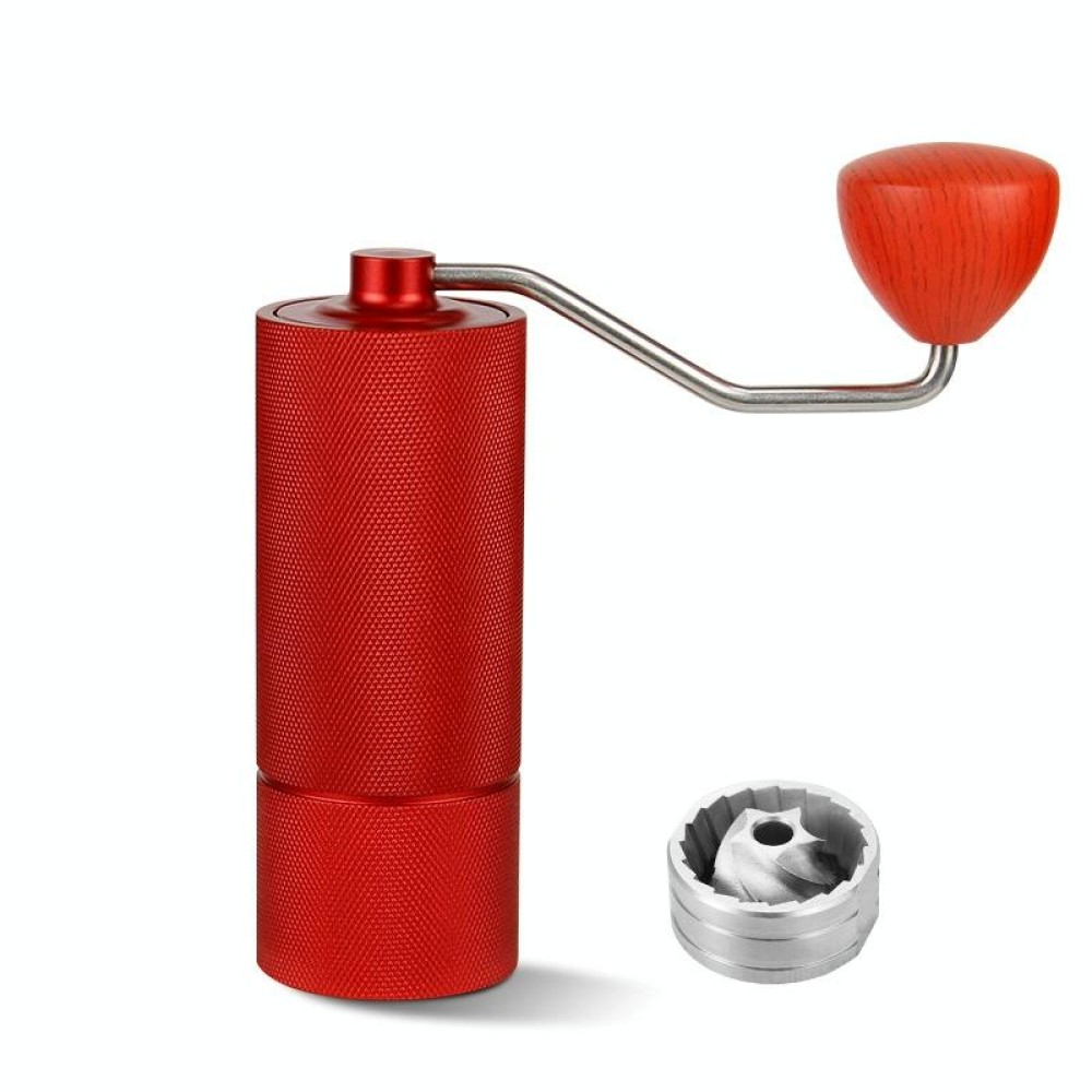CNC Stainless Steel Hand Crank Coffee Bean Grinder, Specification: Pentagon Red