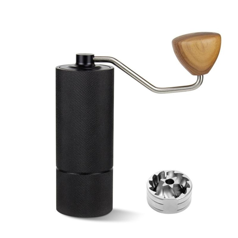 CNC Stainless Steel Hand Crank Coffee Bean Grinder, Specification: Hexagon Black