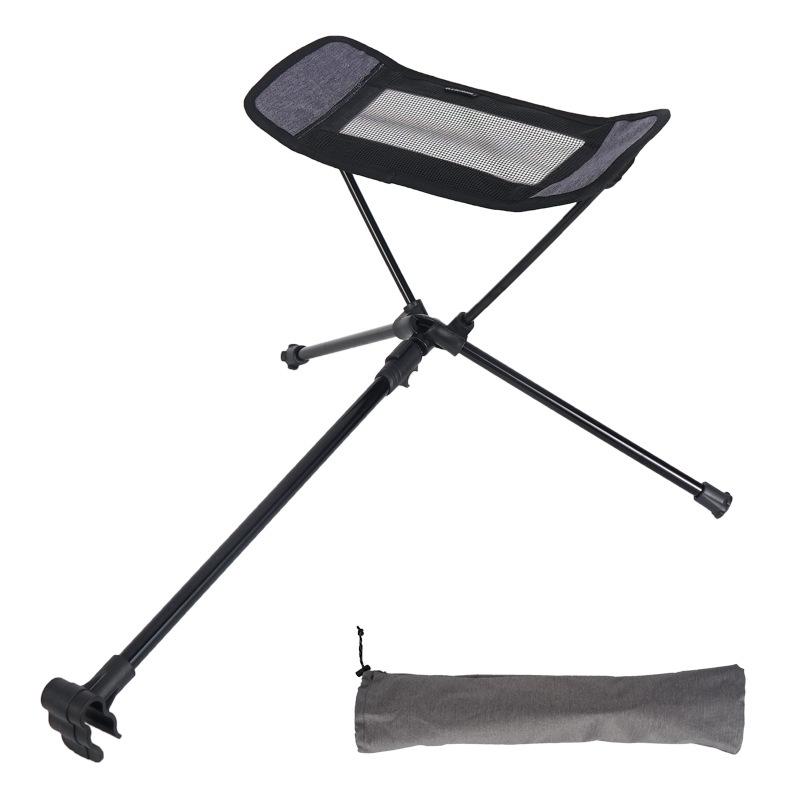 Collapsible Footstool For Camping Foot Recliner Foot Rest(Gray)