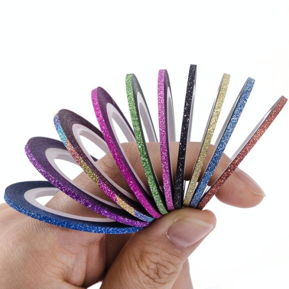Sticky Shiny Nail Art Decorative Coil With Adhesive, Specification: Matte 2mm 10 Color
