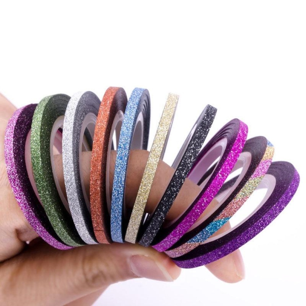 Sticky Shiny Nail Art Decorative Coil With Adhesive, Specification: Matte 3mm 10 Color