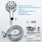 9 Functions Handheld Shower Pressurized Shower With Water Off and Pause, Style: Shower Kit