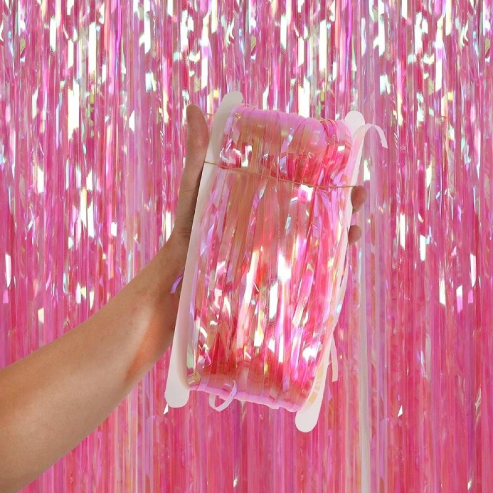 Candy Rain Curtain Festive Party Decoration Photo Background, Size: 1x2M Pink