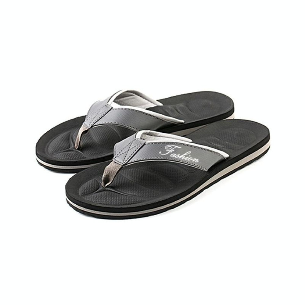 MK-3399 Men Beach Non-slip Flip Flops, Size: 39-40(Grey)