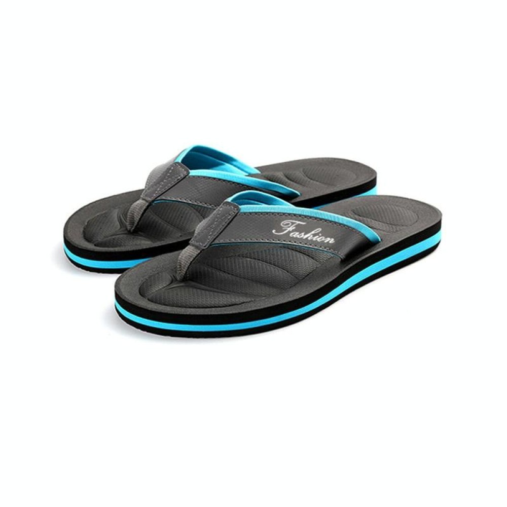 MK-3399 Men Beach Non-slip Flip Flops, Size: 43-44(Blue)