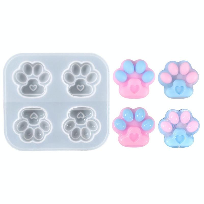 01 Love Cat Claw DIY Crystal Epoxy Jewelry Silicone Mold